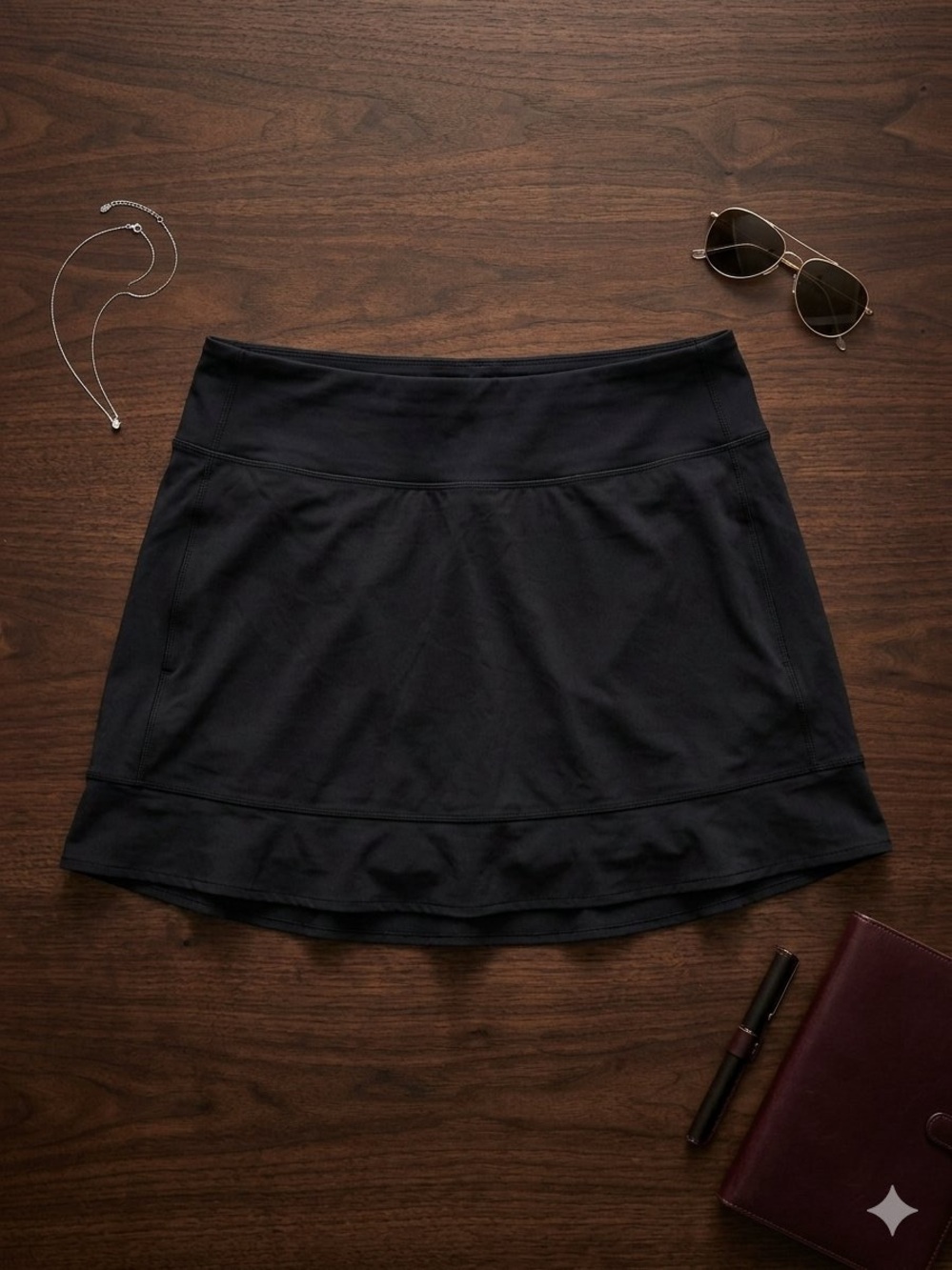 Soothfeel Women's High Waisted Swim Skirt with Pockets Tummy Control Skort